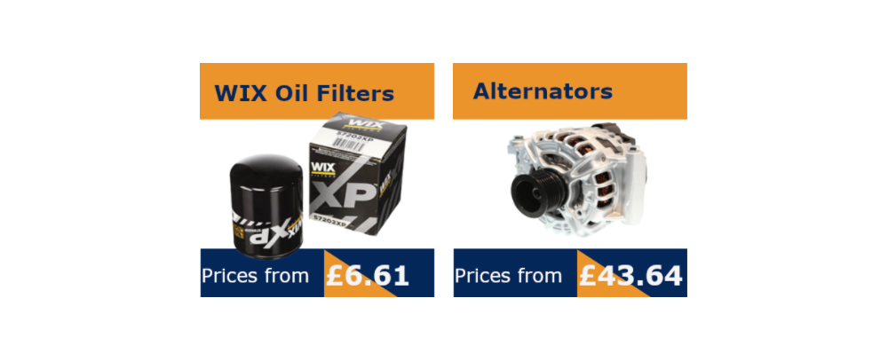 Wix Oil Filters and HellaAlternators.