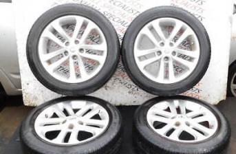 NISSAN JUKE DIG-T 14-18 SET OF ALLOY WHEELS + TYRES 17 INCH N4570112 *SCUFFS