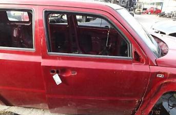 Jeep Patriot Right Driver Offside Front Door Red 2007-2012