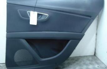 Seat Leon Right Driver Offside Rear Door Card Panel 5F 2012-202