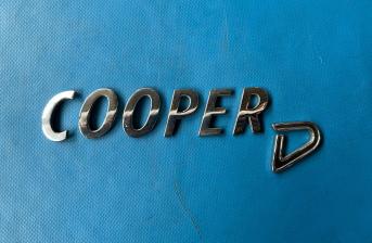 BMW Mini Cooper D Boot Badge (51142754747) R55/R56/R58/R59/R60/F54/F55/F56/F6