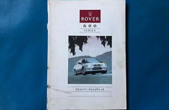 Rover 600 Series Owners Manual/Handbook (Part #: RCL0005ENG)