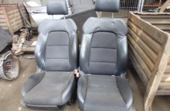 2008 AUDI A3 S LINE INTERIOR LEATHER AND CLOTH BLACK SEATS SET OF