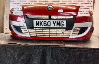 RENAULT SCENIC 5DR MK3 PH1 2010 RED TENNJ FRONT BUMPER MARKS
