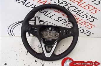 VAUXHALL CORSA E 15-ON STEERING WHEEL LEATHER WITH CONTROLS 39035991 8242