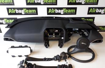 Jaguar F Pace Airbag Kit Dash White Stitch Driver Passenger Seatbelt ECU