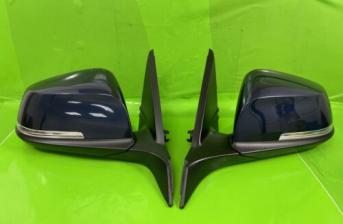 BMW 2 SERIES F22 PAIR OF WING MIRRORS DEEP SEA BLUE A76 DRIVER + PASSENGER 14-17