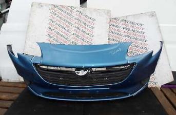 VAUXHALL CORSA E LIMITED EDITION 2015-2019 FRONT BUMPER COMPLETE BLUE GDS