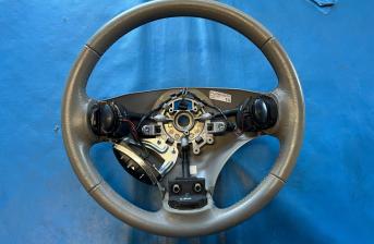 Rover 75 // MG ZT Smokestone Leather Steering Wheel (Part #: QTB001270LPR TG)