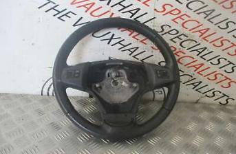 VAUXHALL CORSA D 10-14 LEATHER STEERING WHEEL + CONTROLS 13338062 *SMALL RIPS