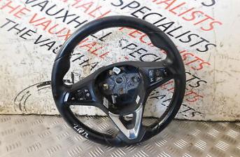 VAUXHALL CORSA E 15-20 LEATHER STEERING WHEEL WITH CONTROLS 39035990 *SCUFFS
