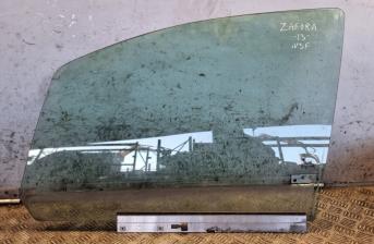 VAUXHALL ZAFIRA DOOR WINDOW GLASS E143R-001582 FRONT LEFT  1.6L PET MAN 2013