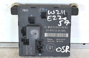 Mercedes E Class Door Control Module Driver Rear W211 2007 2118703285