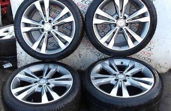 MERCEDES C-CLASS W204 W205 11-14 SET OF ALLOY WHEELS + TYRES 18 INCH A2054012902