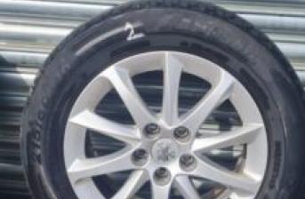 PEUGEOT 508 2013 ALLOY SPARE WHEEL NOT SPACE SAVER SIZE 215/60/16 7JX16