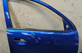 HYUNDAI i10 ACTIVE 2013 5DR HB DRIVER SIDE FRONT BARE DOOR IN BLUE