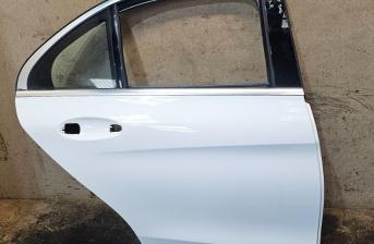 MERCEDES C CLASS C220 W205 MK4 2014 SALOON DRIVER SIDE REAR BARE DOOR WHITE