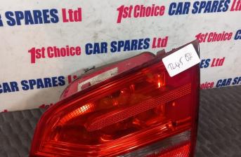 AUDI A3 8P CONVERTIBLE 2010 DRIVER INNER ON BOOT REAR TAIL LIGHT LAMP