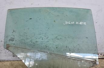 JAGUAR XF DOOR WINDOW GLASS REAR RIGHT OSR 43R001582 3.0L AUTO SALOON 201