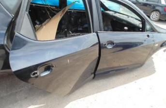Seat Ibiza Right Driver Offside Rear Bare Door Black Mk4 6j 2008-2017