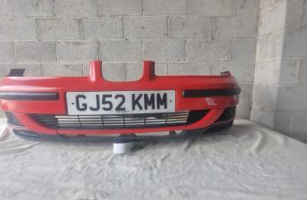 SEAT LEON 2002 FRONT BUMPER COMPLETE RED - P36
