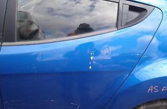 HYUNDAI VELOSTER 2012-2015 DOOR PASSENGER LEFT REAR 4 Door Coupe Blue