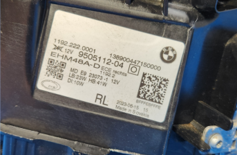 BMW 4 Series headlight unit identification label with part number and specifications