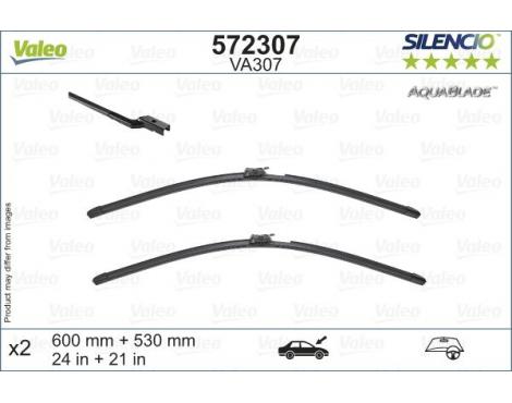 VALEO Wiper Blade SILENCIO AQUABLADE SET 600mm & 530mm