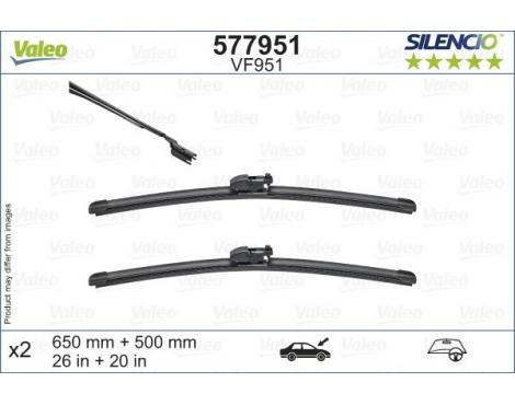 VALEO Wiper Blade SILENCIO FLAT BLADE SET 650mm & 500mm