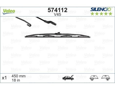 VALEO Wiper Blade SILENCIO CONVENTIONAL SINGLE 450mm