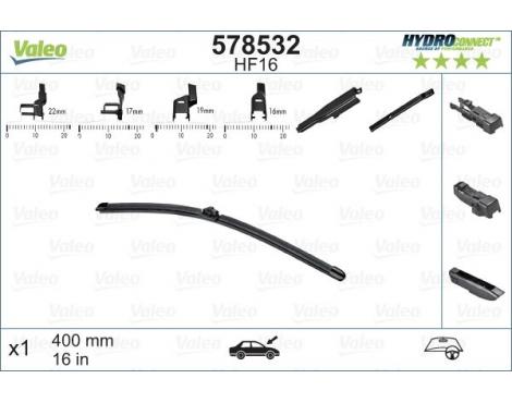 VALEO Wiper Blade HYDROCONNECT 400mm