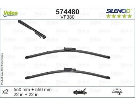 VALEO Wiper Blade SILENCIO FLAT BLADE SET 550mm & 550mm