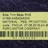 FORD FIESTA MK8 ST-LINE OS REAR BOOT SIDE PANEL CARPET TRIM 5DR 2017-2021 MM18O